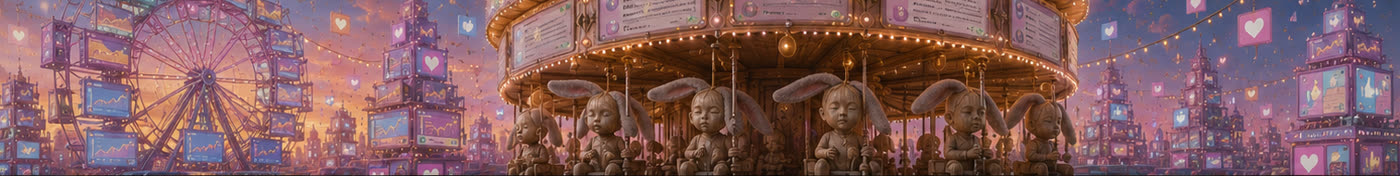 The island — a carnival built of user interfaces. Reference board.