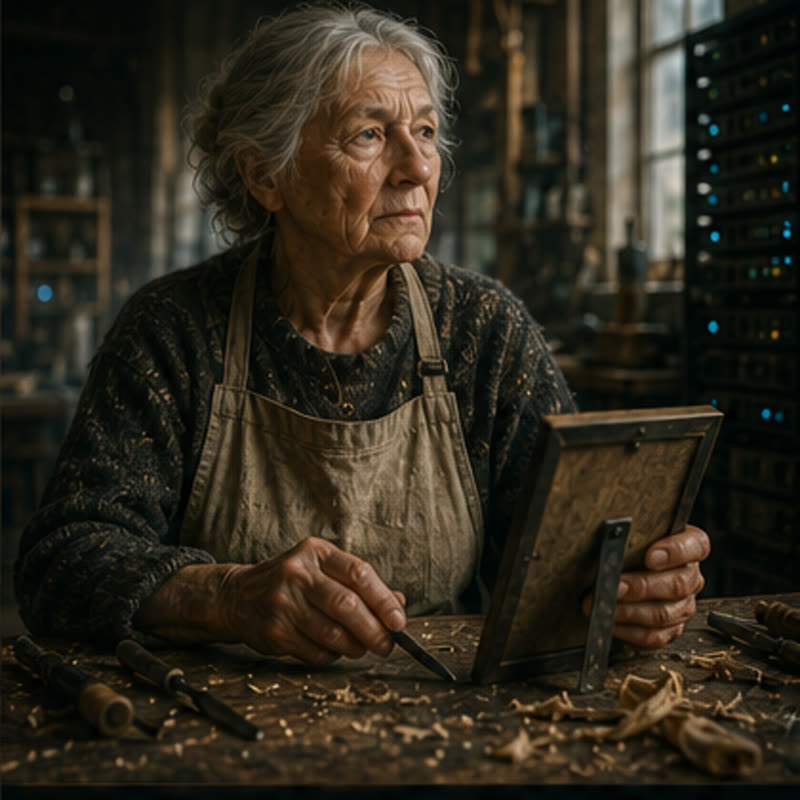 Vija Kalne, the Maker — reference board portrait